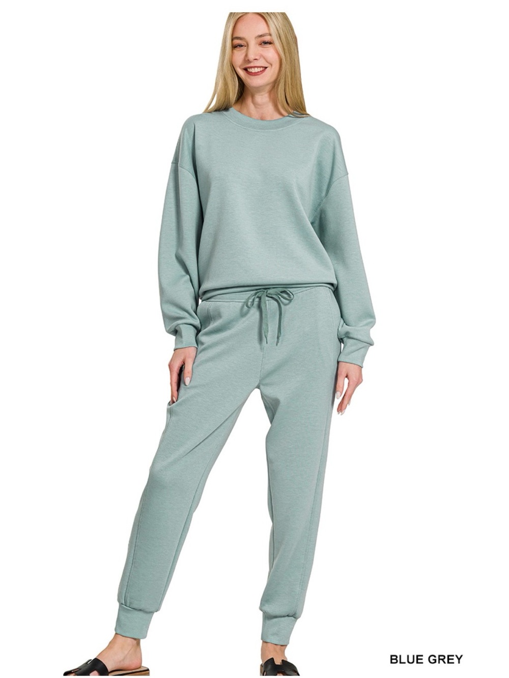 Zenana Outfitters Blue-Grey Women's Jogger Set